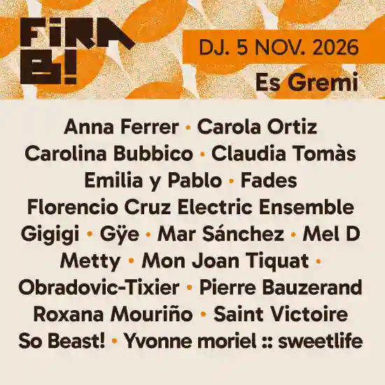 Fira B! 2026 Jueves 5 nov- Mallorca Music Magazine