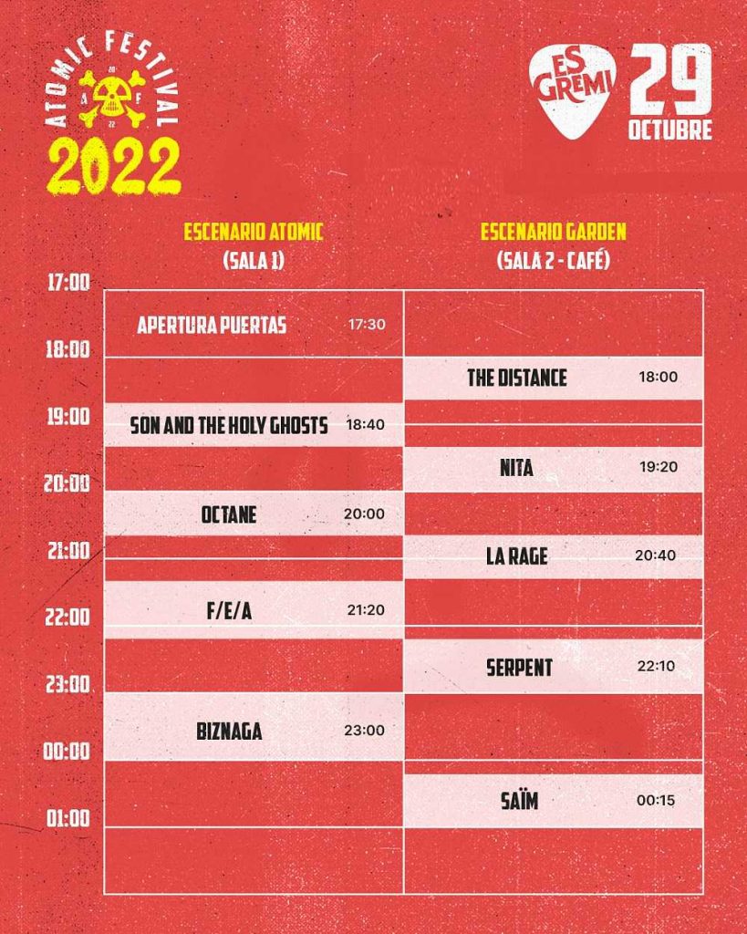 Cartel Atomic Fest 2022 - Mallorca Music Magazine