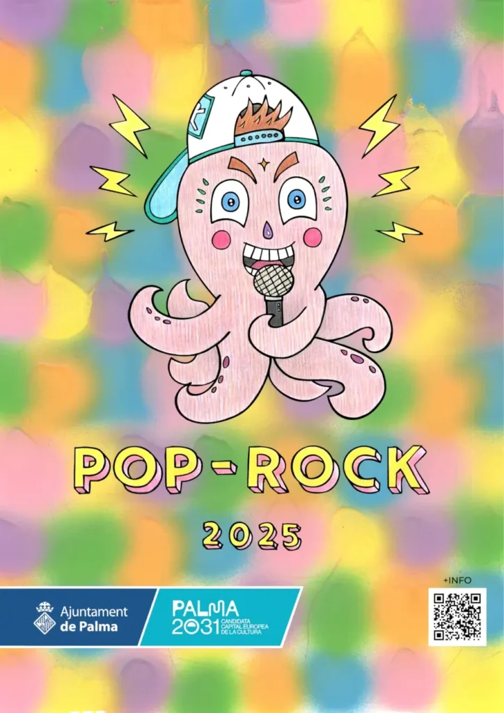 Cartel Pop Rock Palma 2025 por Albert Pinya Cartel Pop Rock Palma 2025 - Mallorca Music Magazine