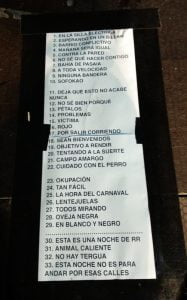 El Drogas - Barricada 40º (setlist)