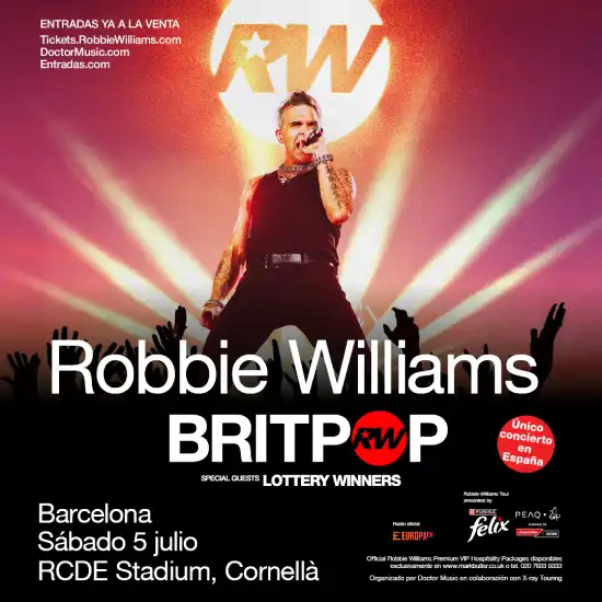 Entradas para Robbie Williams en Barcelona