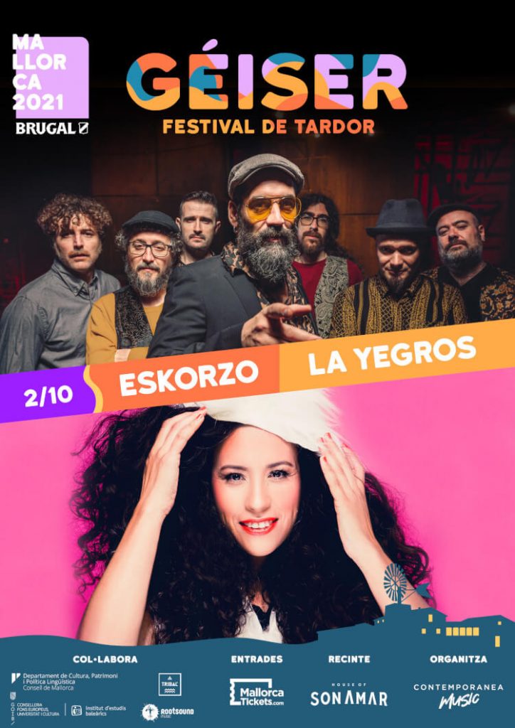 Géiser otoño 2021 - Cartel Eskorzo + La Yegros - Mallorca Music Magazine