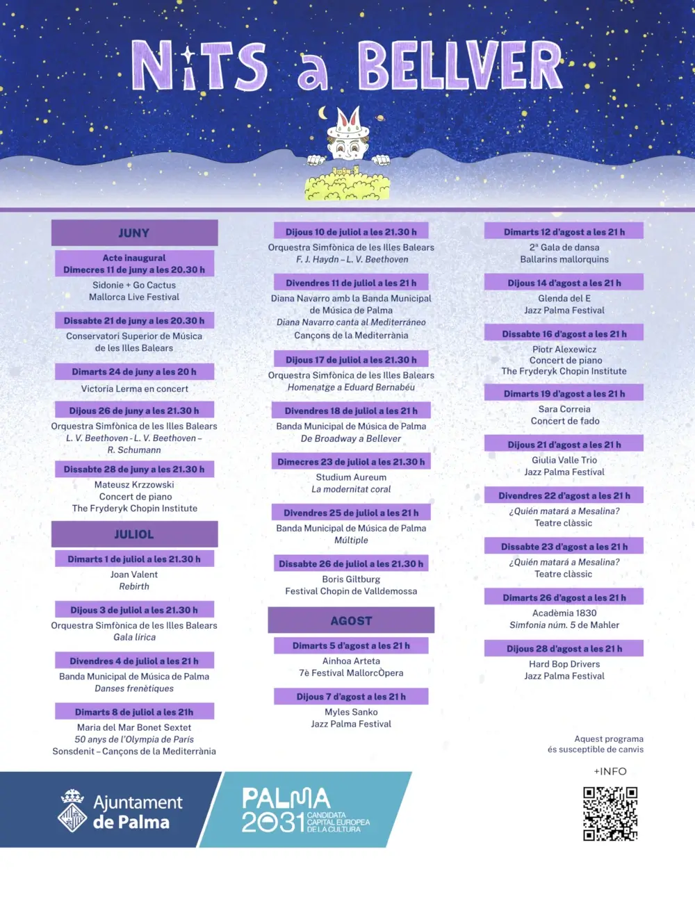 Nits a Bellver 2025 (programa) Nits a Bellver 2025 (programa) - Mallorca Music Magazine