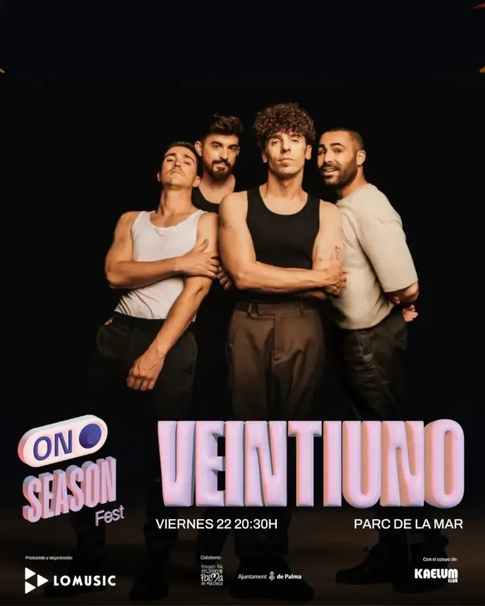 Palma OnSeason Fest 2024 - Veintiuno (cartel) - Mallorca Music Magazine