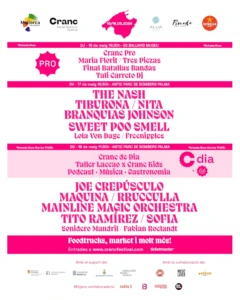 Cartel por días Cranc Illa de Mallorca Festival - Mallorca Music Magazine