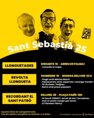 Cartel Sant Sebastià 2025 Orgull Llonguet - Mallorca Music Magazine