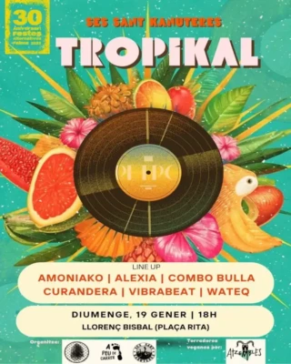 Cartel Ses Sant Kanuteres 2025 (Tropikal) - Mallorca Music Magazine